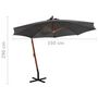 Voir la diapositive 6 : VIDAXL Parasol de jardin suspendu avec mat anthracite bois de sapin