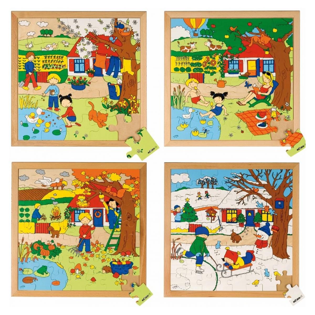 EDUCO Puzzle les 4 saisons: le lot de 4 puzzles - jeu Montessori