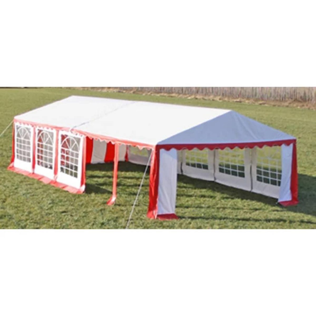 VIDAXL Dessus de tente de reception avec panneaux 10x5m Rouge et blanc