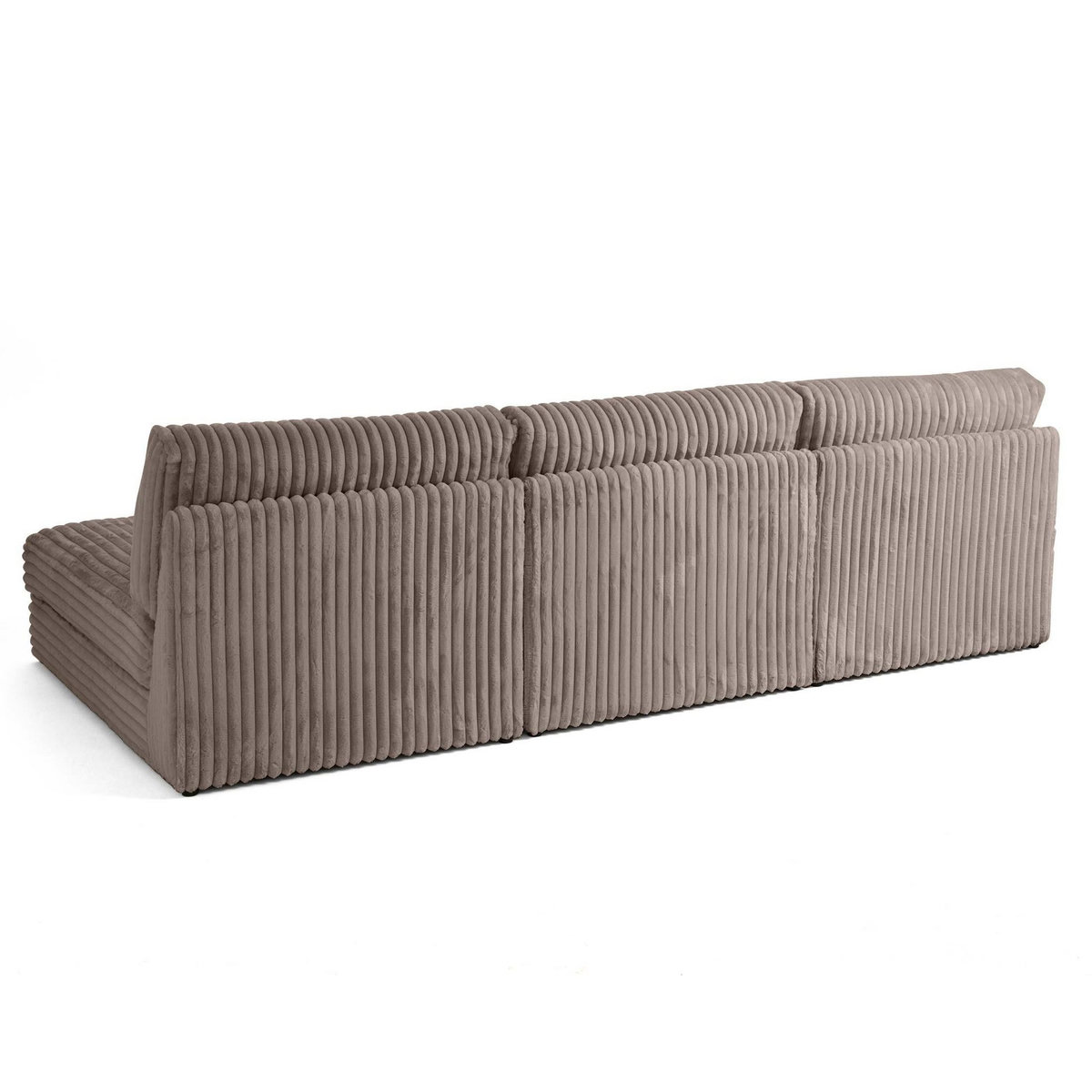 LISA DESIGN Jasper - canapé panoramique modulable - en fausse fourrure côtelée