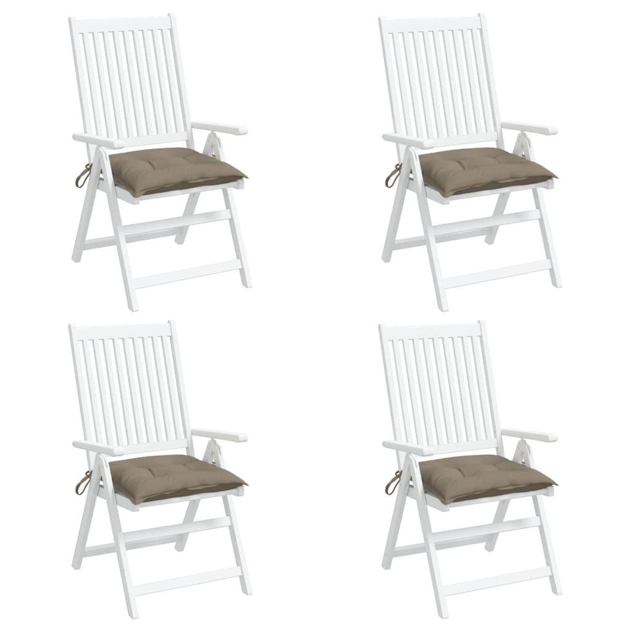 Voir la diapositive 4 : VIDAXL Coussins de palette lot de 4 taupe 50x50x7 cm tissu oxford