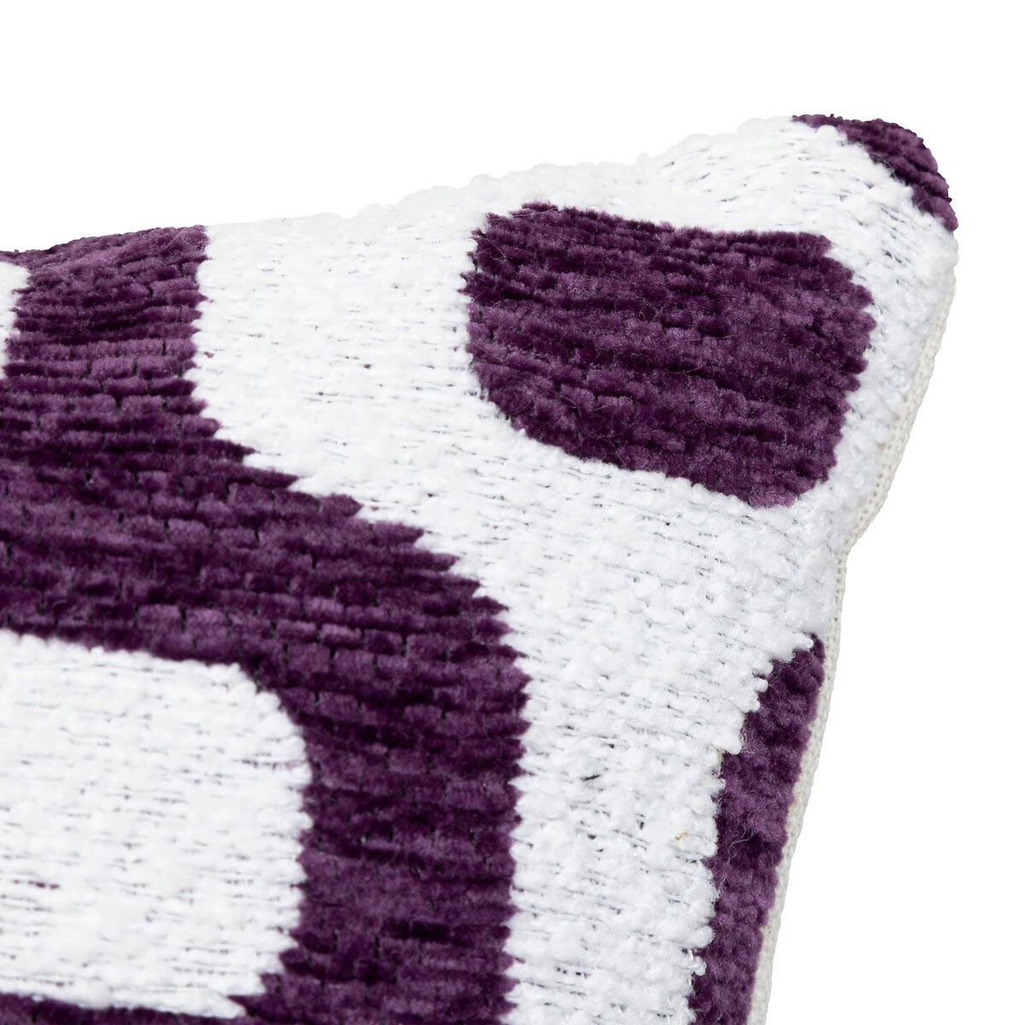 Voir la diapositive 2 : ATMOSPHERA Housse de coussin chenille  jeni  40x40cm violet