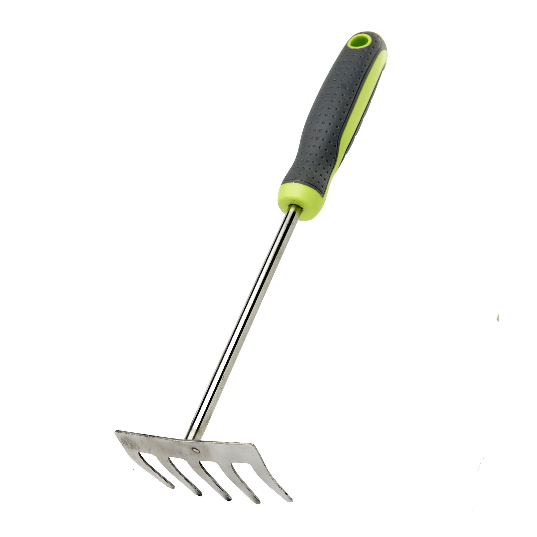 Voir la diapositive 2 : GARDENSTAR Râteau à main - 5 dents - En acier inoxydable