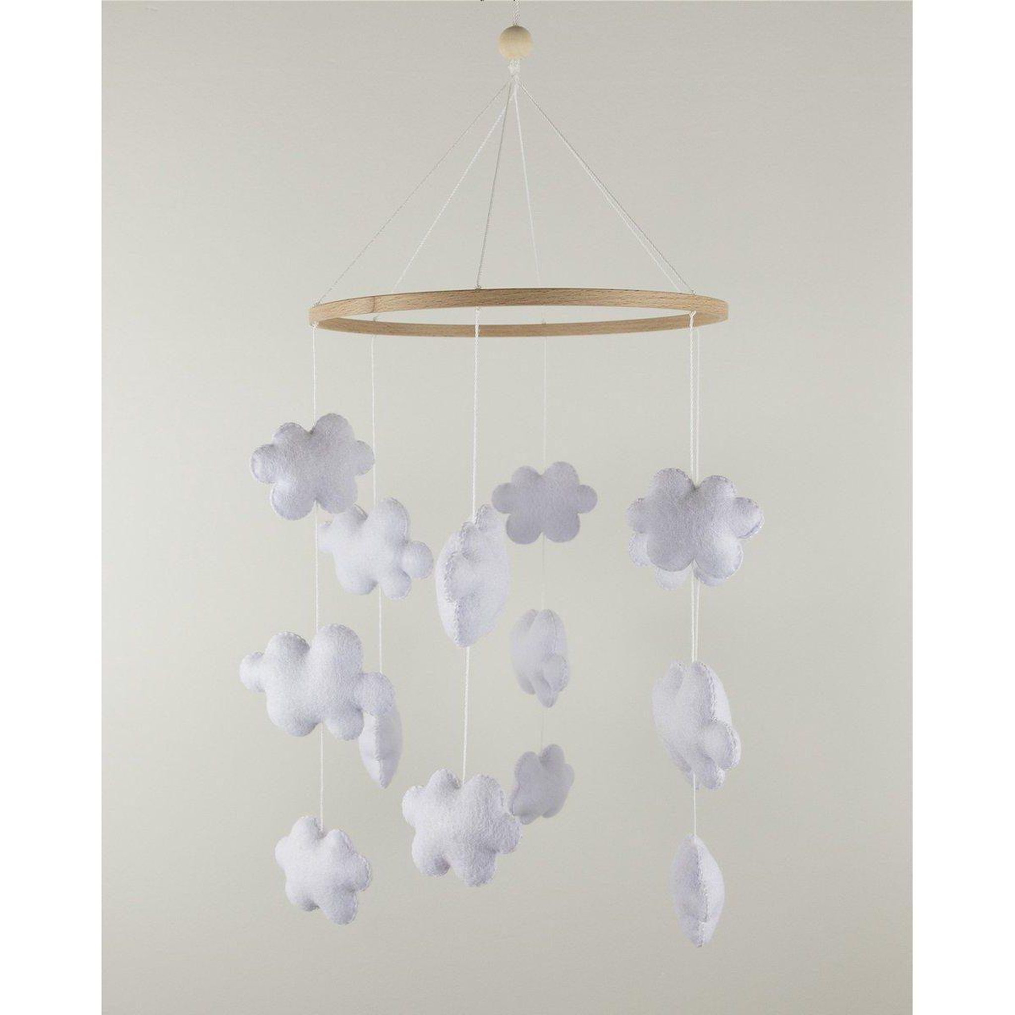 Voir la diapositive 4 : LITTLE LOUA Mobile bébé nuages fait main