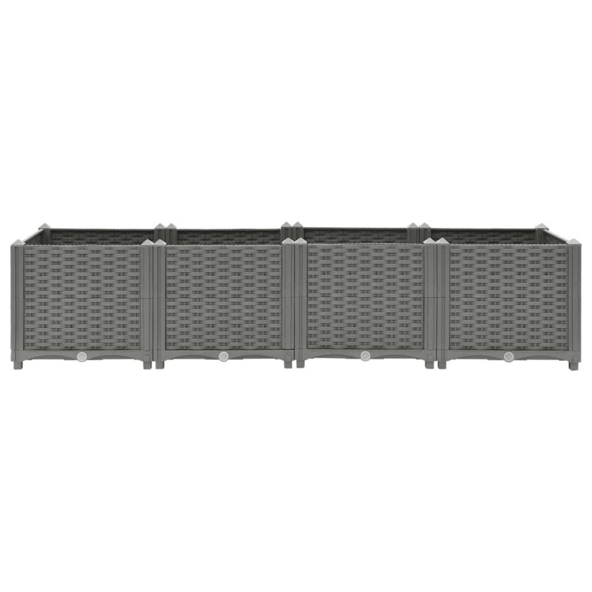 VIDAXL Lit sureleve gris clair 160x40x38 cm Polypropylene