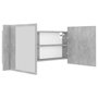Voir la diapositive 5 : VIDAXL Armoire de salle de bain a miroir LED Gris beton Acrylique