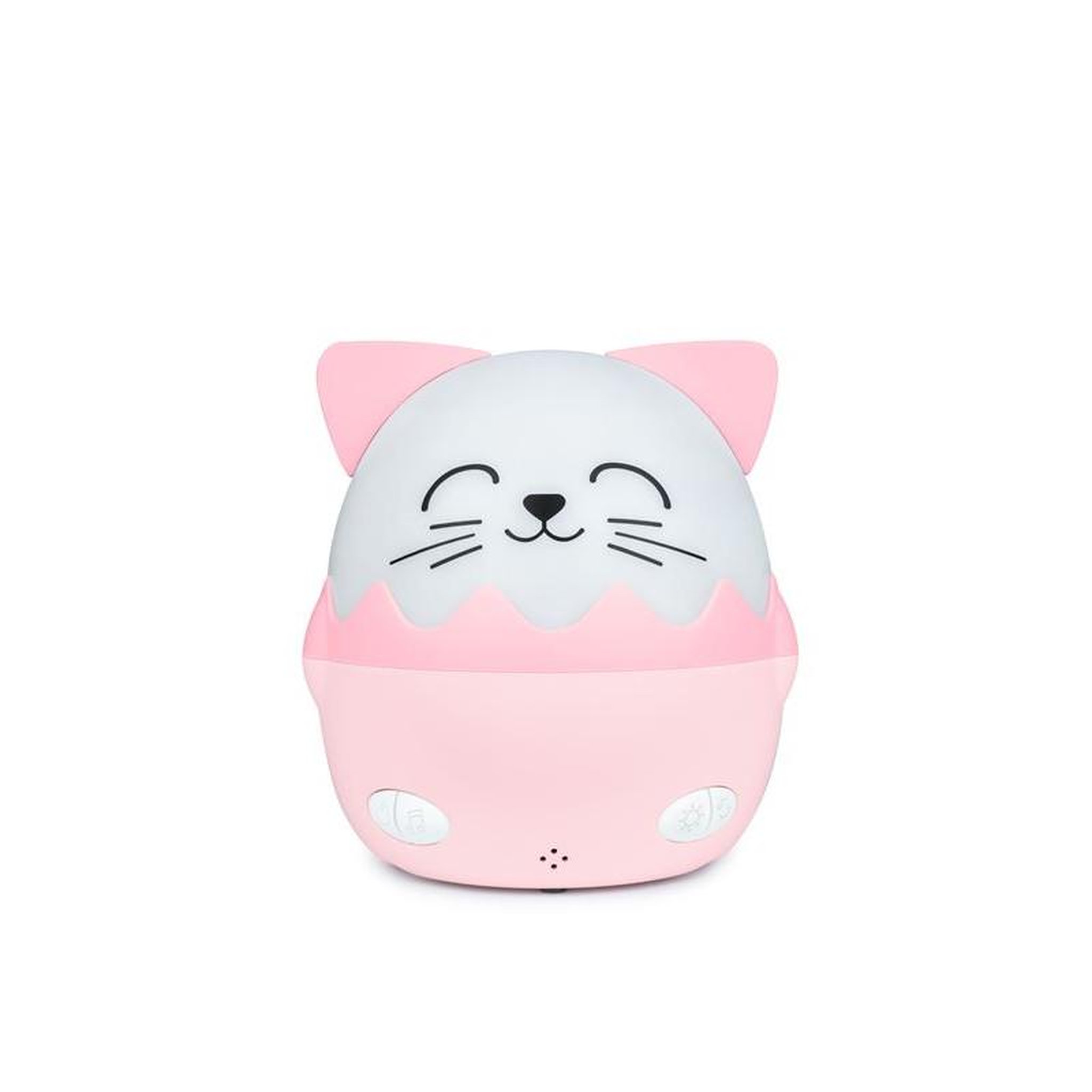 Bigben Veilleuse musicale sans fil BigBen avec projection Chat Mia Blanc et Rose