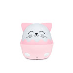 Bigben Veilleuse musicale sans fil BigBen avec projection Chat Mia Blanc et Rose