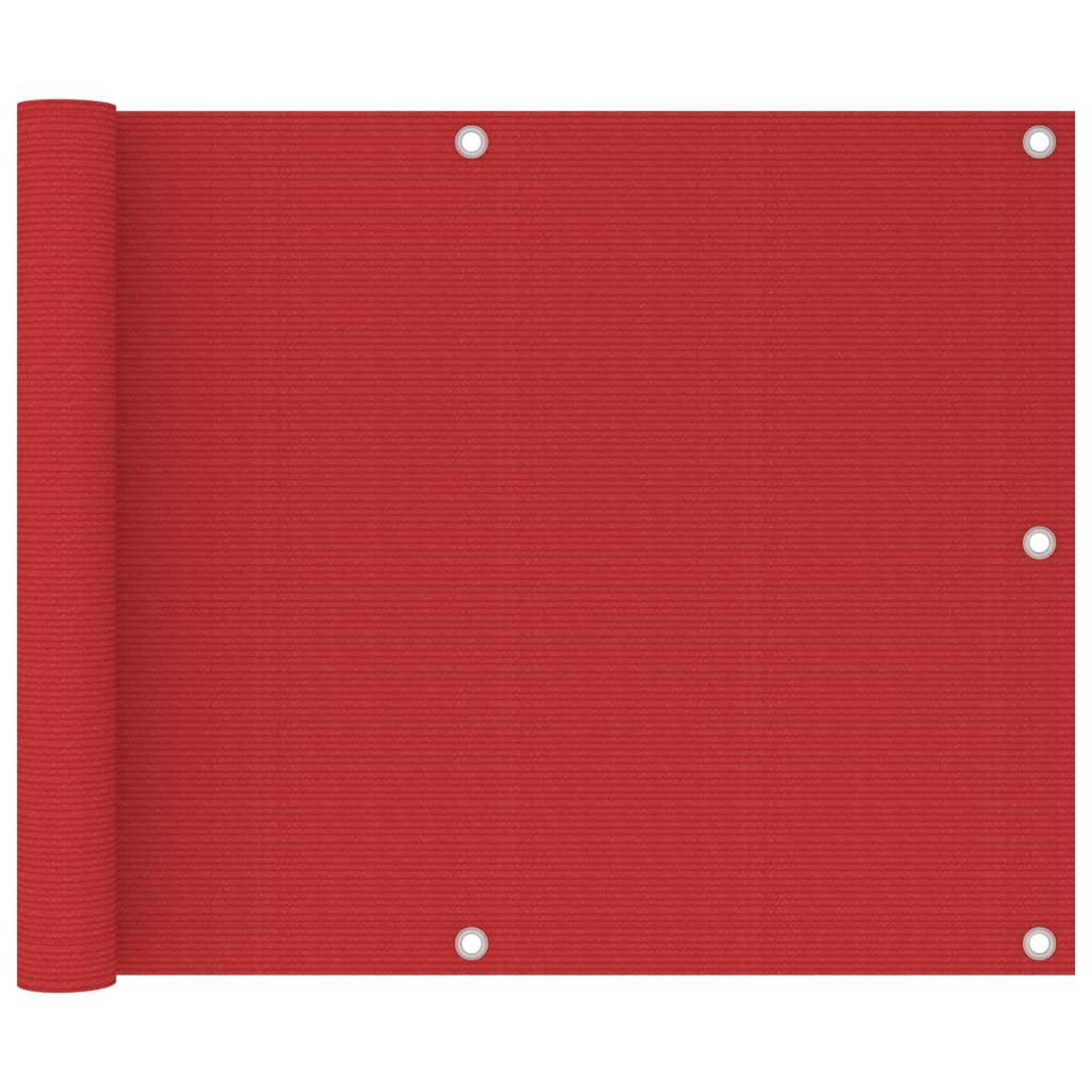 Voir la diapositive 1 : VIDAXL Ecran de balcon Rouge 75x600 cm PEHD