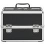 Voir la diapositive 3 : VIDAXL Mallette à maquillage 22x30x21 cm Noir Aluminium