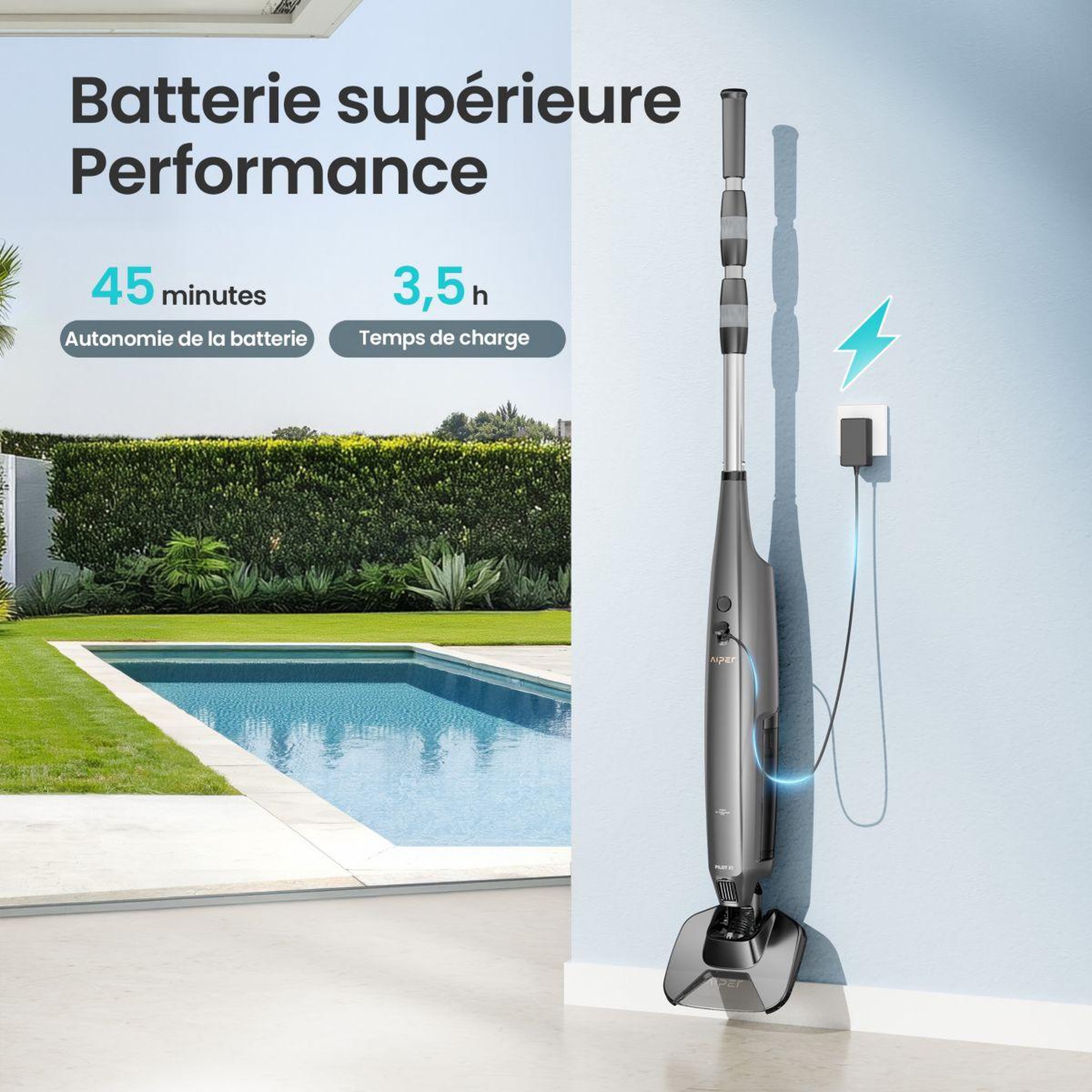 Voir la diapositive 5 : AIPER Aspirateur de piscine pilot flow x1