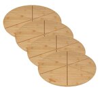 Fackelmann Ensemble de 4 Planches à pizza avec rainures de coupe, Ø 32 cm