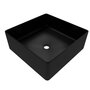 Aurlane Vasque à poser rectangle en céramique noire - 36.5x36.5x10.7cm - SQUARISH DARK