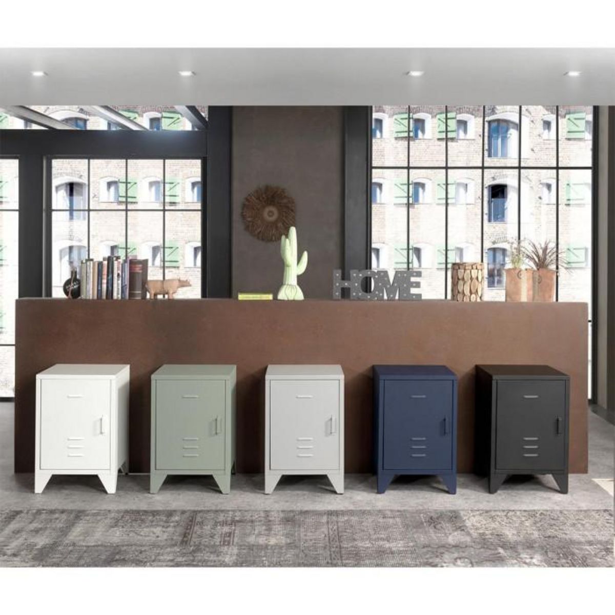 Paris Prix Table de Chevet Enfant  Bronxx  60cm Noir Mat