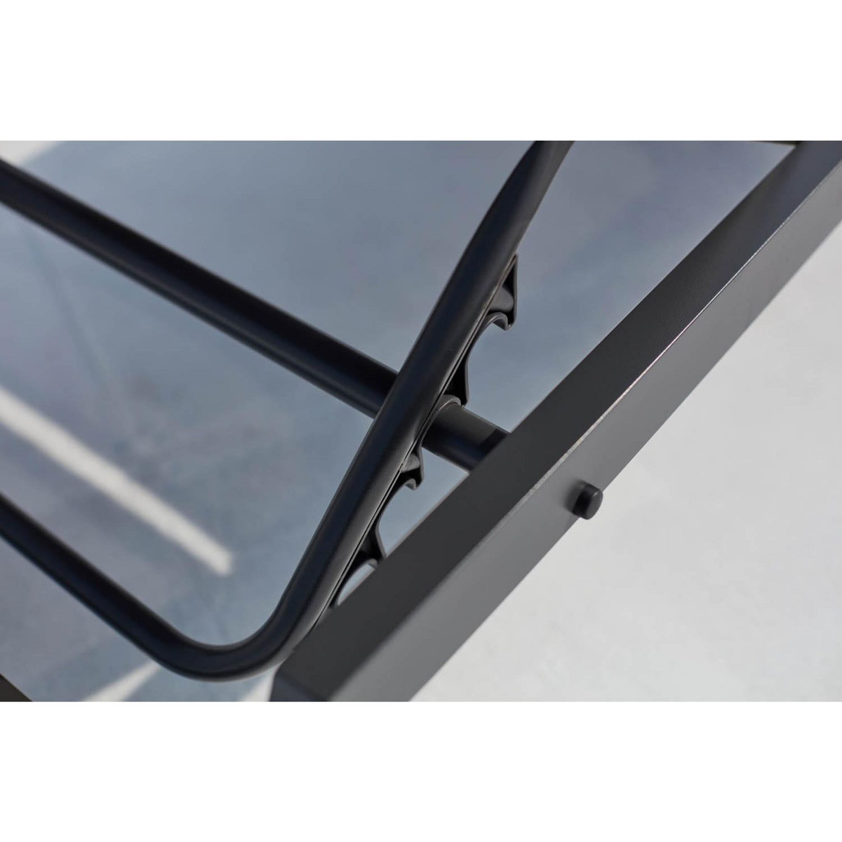 CONCEPT USINE Lot de 2 transats avec roulettes gris foncé PRATO