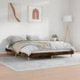Voir la diapositive 4 : VIDAXL Cadre de lit sans matelas chene fume 200x200 cm bois ingenierie