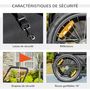 Voir la diapositive 6 : PAWHUT Remorque vélo jogger 2 en 1 pour chien - remorque à vélo pour chien - attache, drapeau, roue AV pivotante, réflecteurs - noir