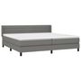 Voir la diapositive 3 : VIDAXL Sommier a lattes de lit avec matelas Gris fonce 200x200cm Tissu