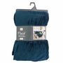 Voir la diapositive 3 : Paris Prix Plaid Uni en Flanelle  Flanou  180x220cm Bleu