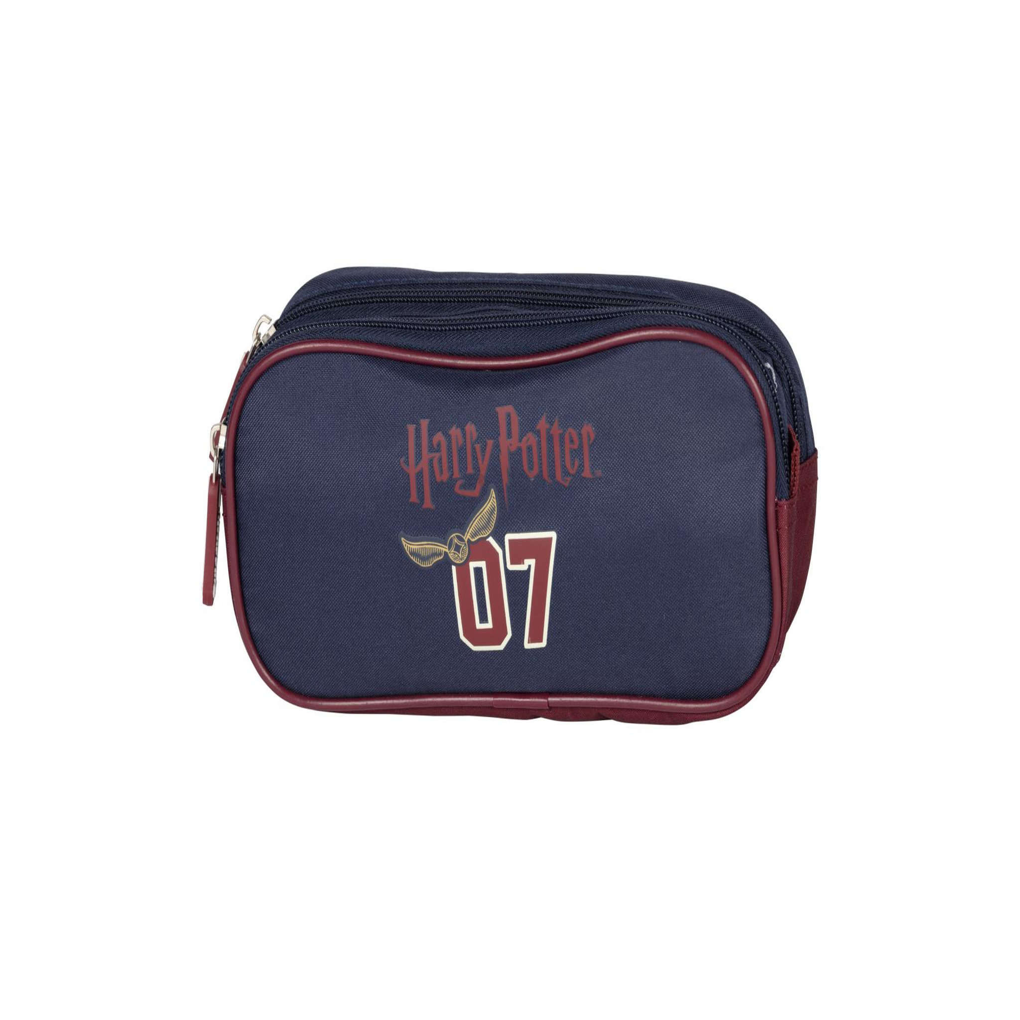 Bagtrotter Harry Potter - Trousse scolaire enfant - Bleu/Bordeaux - 2 Compartiments