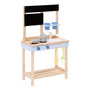 Voir la diapositive 1 : Atmosphera Kids Jeu Cuisine Enfant en Bois  Outy  90cm Beige & Bleu