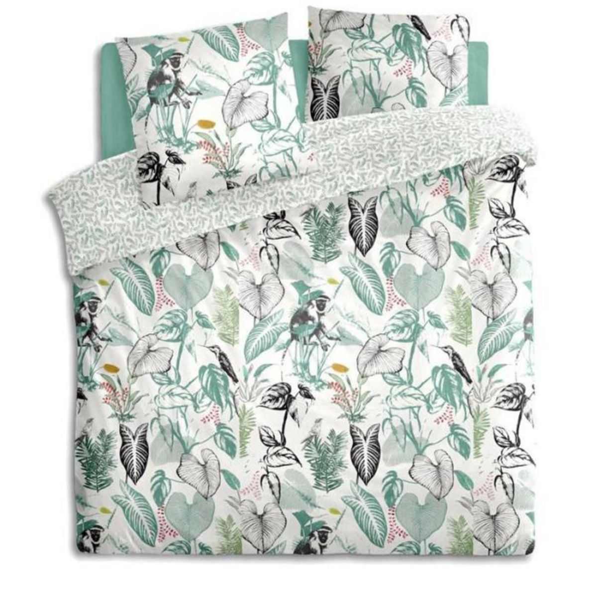 Paris Prix Parure de Lit 3 Pièces  Monkey  220x240cm Multicolore