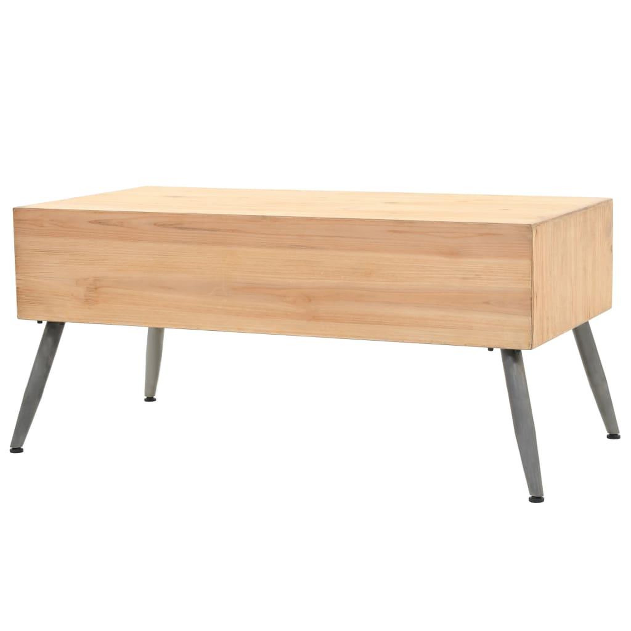 Voir la diapositive 3 : VIDAXL Table basse bois massif de sapin 115x55x50 cm