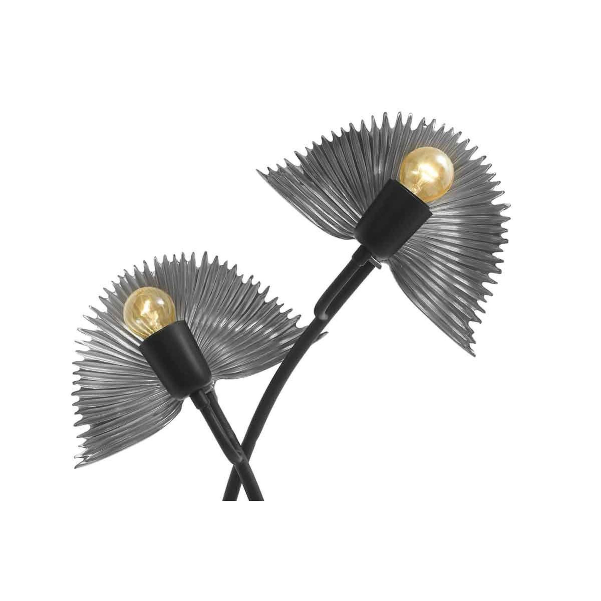 Voir la diapositive 4 : Paris Prix Lampe à Poser 2 Têtes Design  Sue  60cm Argent