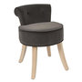 Voir la diapositive 1 : Paris Prix Tabouret en Velours  Eleonor  58cm Gris