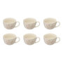 Voir la diapositive 1 : SECRET DE GOURMET Lot de 6 Tasses en Céramique  Elsa  50cl Blanc