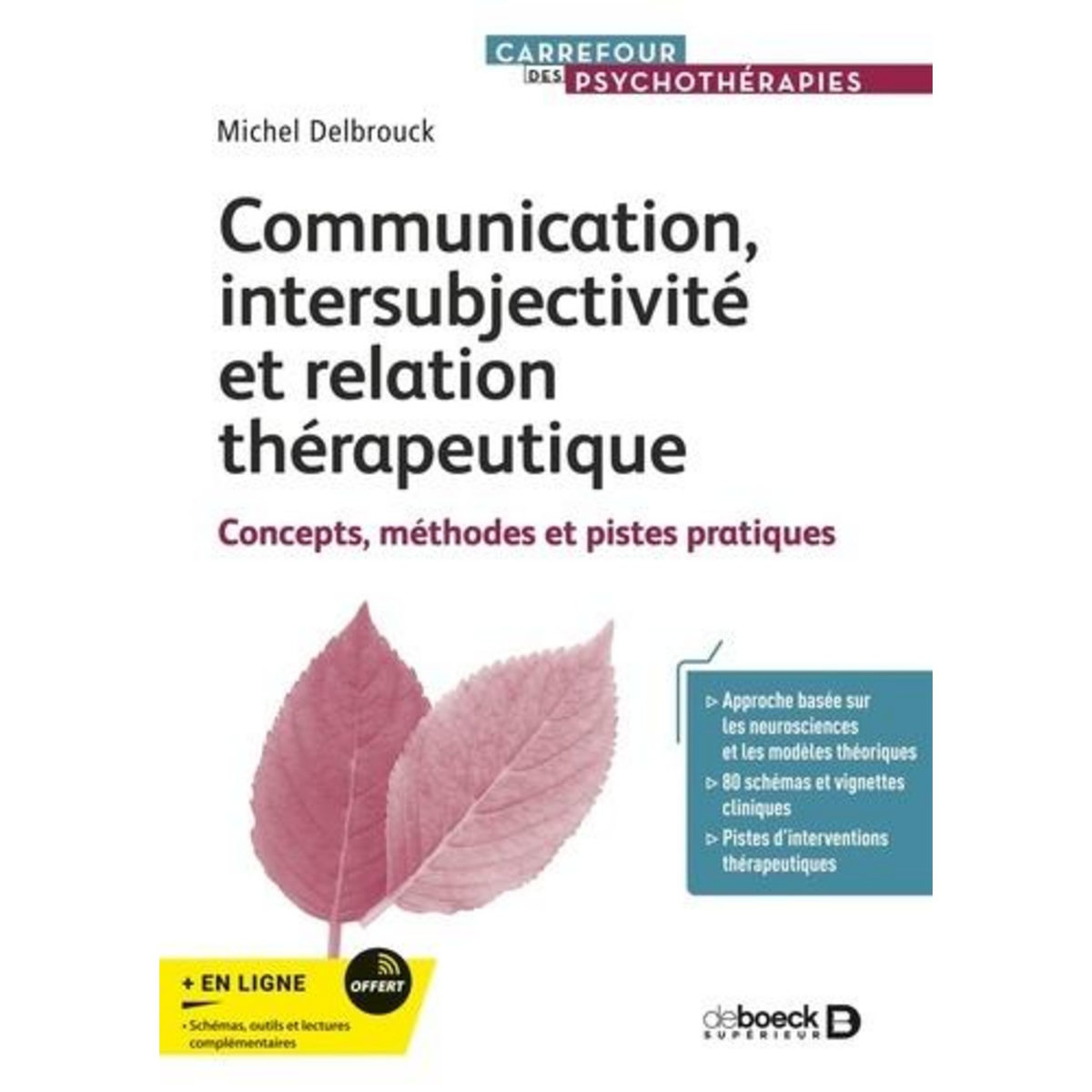 COMMUNICATION, INTERSUBJECTIVITE ET RELATION THERAPEUTIQUE. CONCEPTS, METHODES ET PISTES PRATIQUES, Delbrouck Michel
