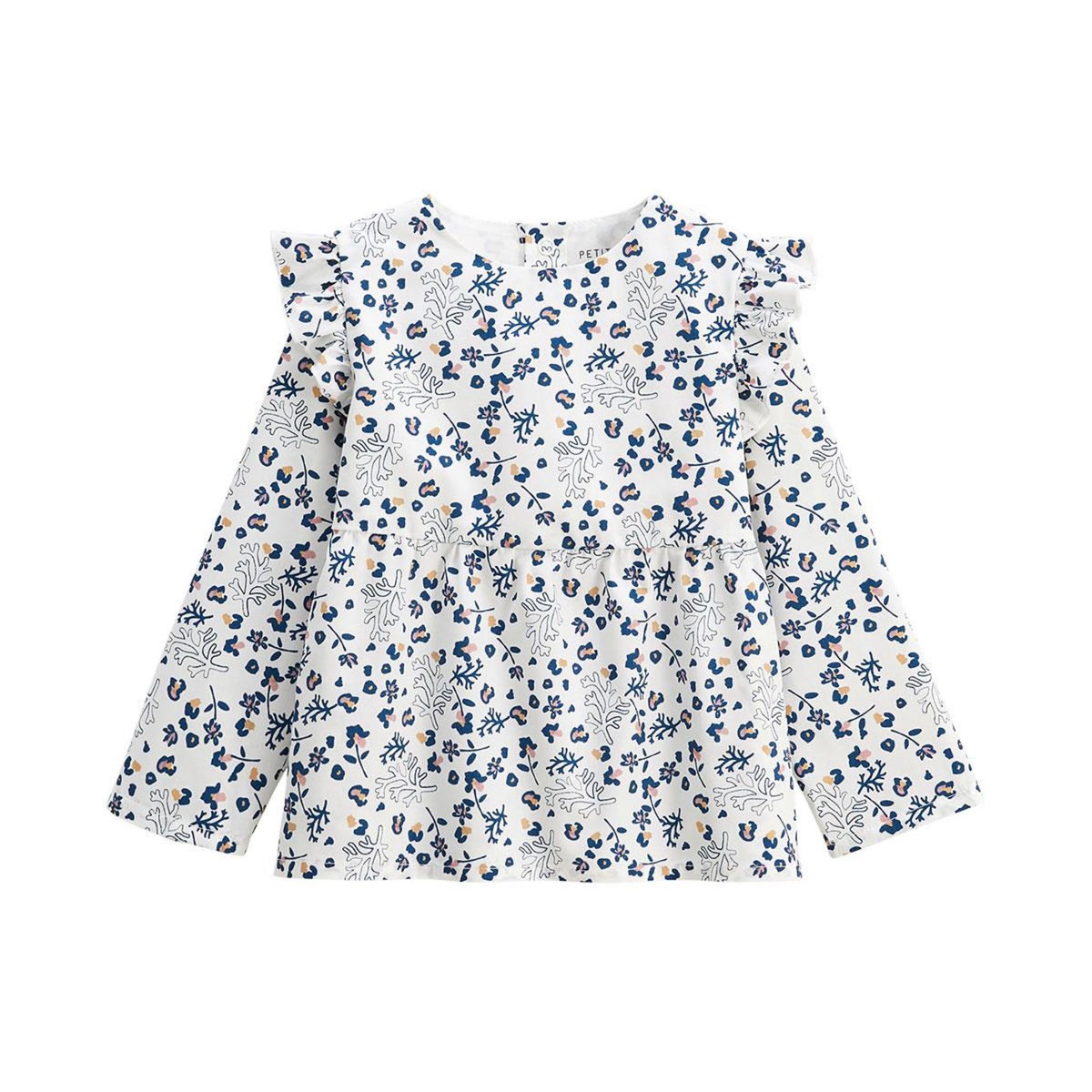 Petit Béguin Blouse enfant en popeline Céleste