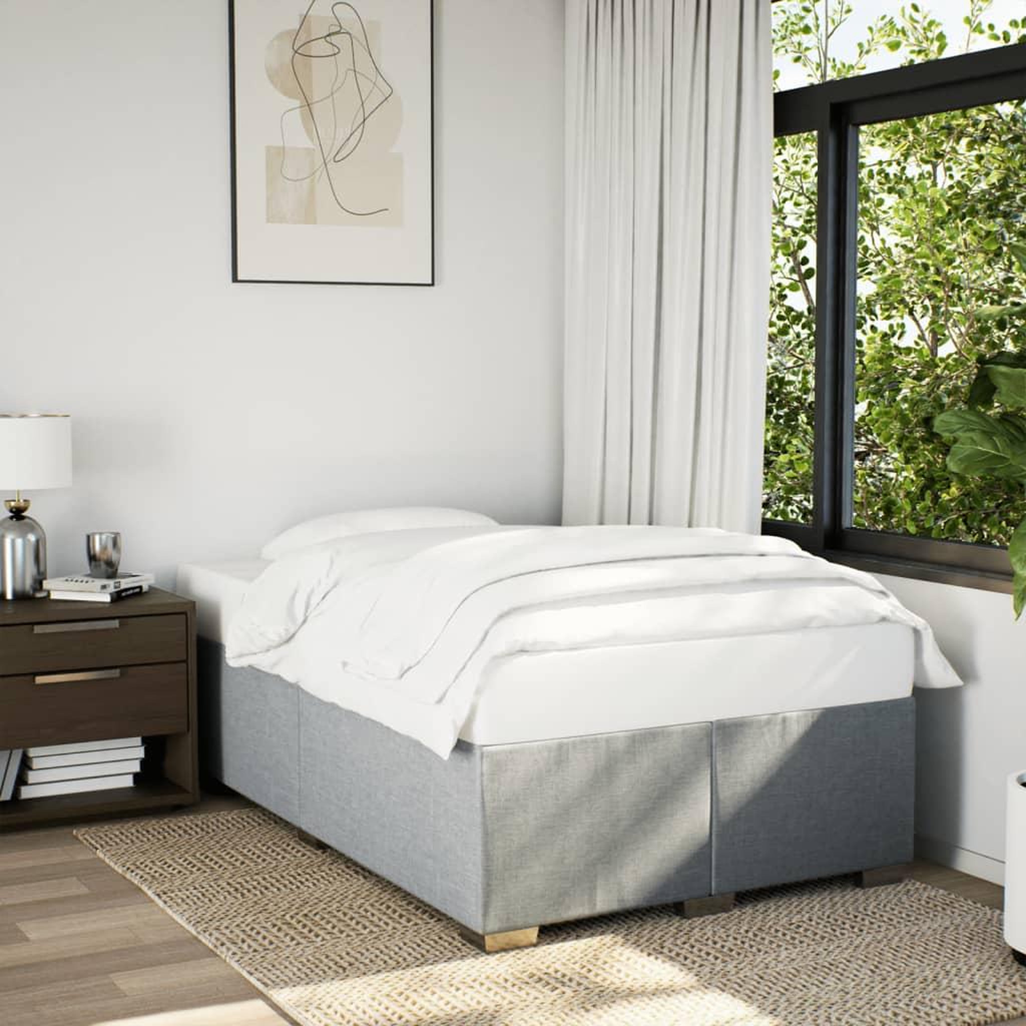 VIDAXL Cadre de lit sans matelas gris clair 120x200 cm tissu