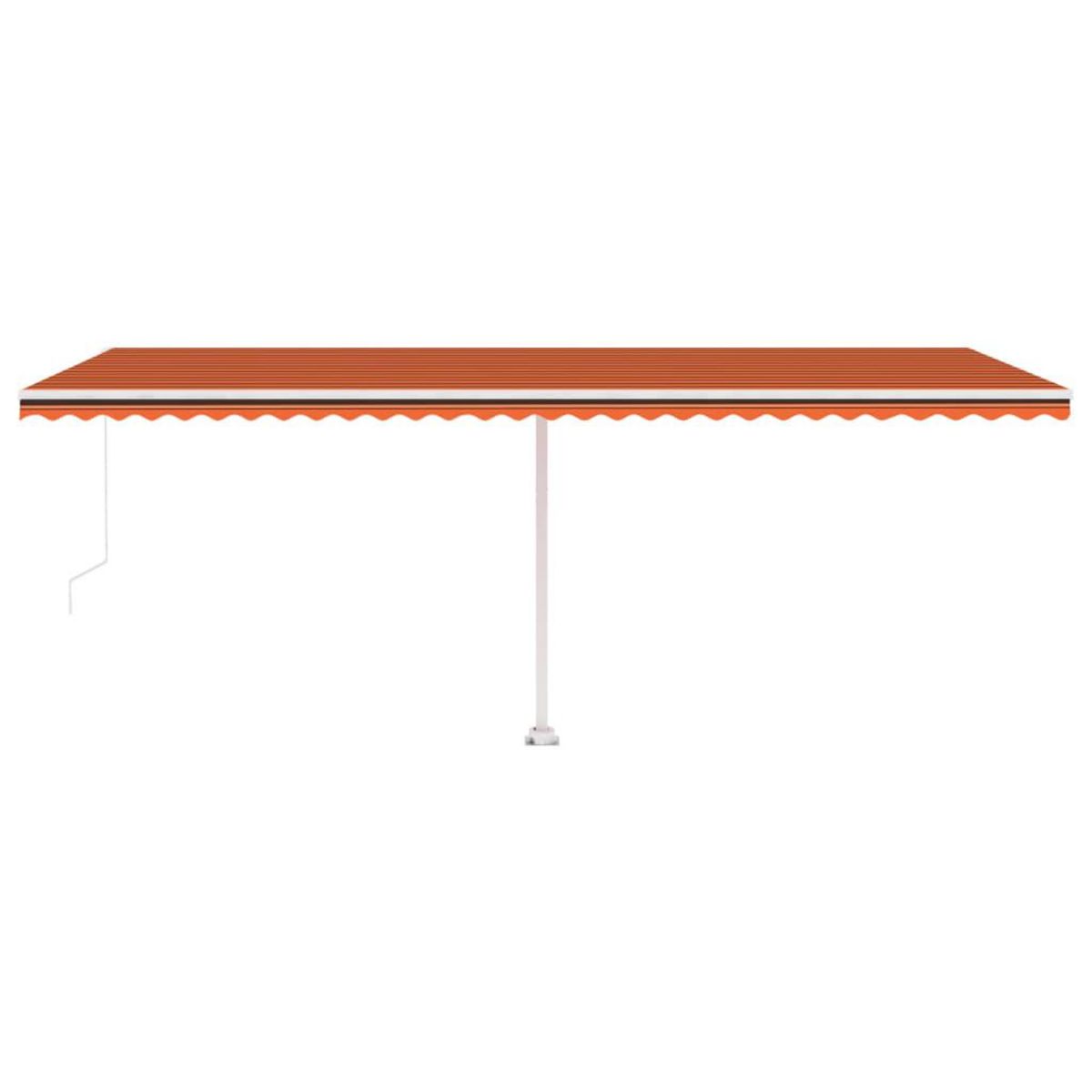 VIDAXL Auvent manuel retractable avec LED 600x300 cm Orange et marron
