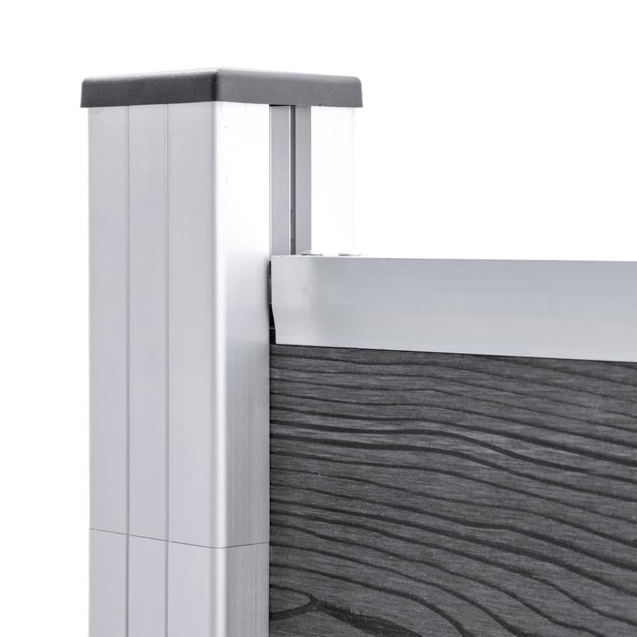 Voir la diapositive 4 : VIDAXL Cloture de jardin WPC 872x106 cm Gris
