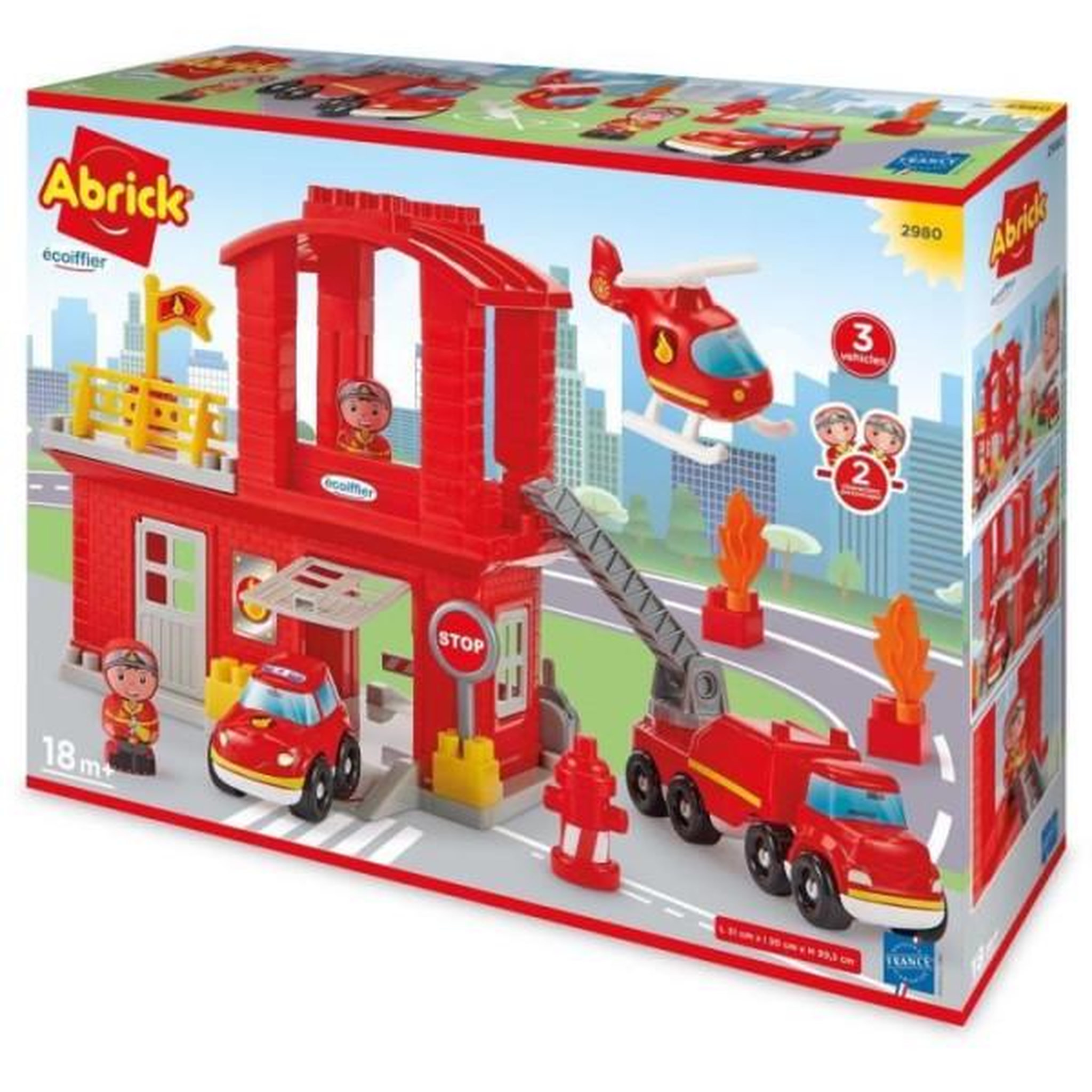 Voir la diapositive 6 : Ecoiffier ECOIFFIER 2980 Abrick - Caserne des pompiers - Au feu les pompiers