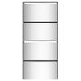 Voir la diapositive 5 : VIDAXL Armoire a chaussures miroir 4 niveaux sonoma gris 63x17x134 cm