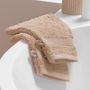 Voir la diapositive 3 : Paris Prix Lot de 2 Gants de Toilette  Elegance  15x21cm Noisette