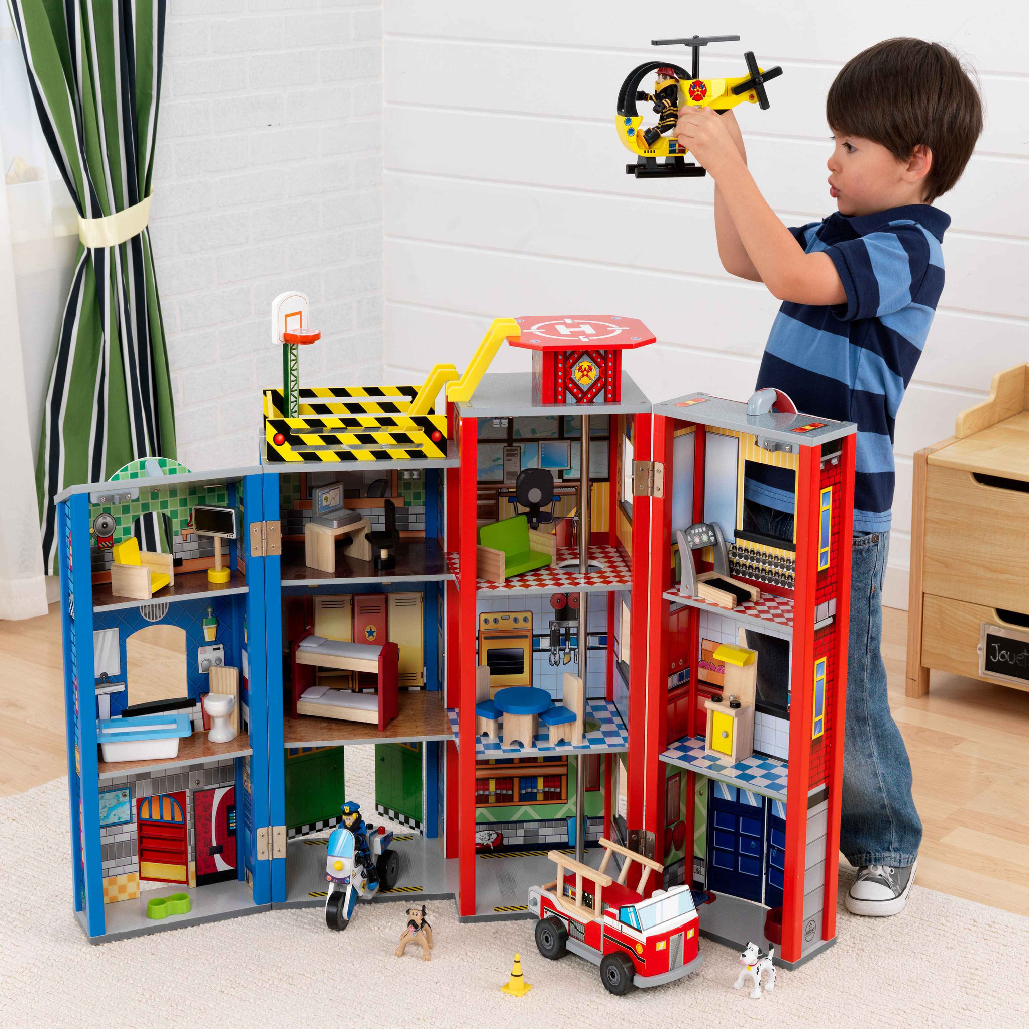 Voir la diapositive 2 : Kidkraft Ensemble de Jeu en Bois caserne