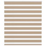 VIDAXL Store zebre marron sable largeur du tissu 125,9 cm polyester