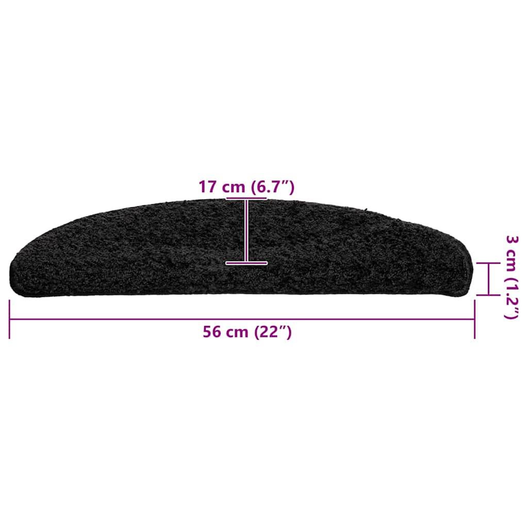 Voir la diapositive 6 : VIDAXL Tapis d'escalier 30 pcs noir 56x17x3 cm