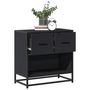 Voir la diapositive 1 : VIDAXL Table de chevet noir 60x31x60 cm bois d'ingenierie et metal