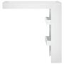 Voir la diapositive 3 : VIDAXL Table bar mural Blanc Brillant 102x45x103,5cm Bois d'ingenierie