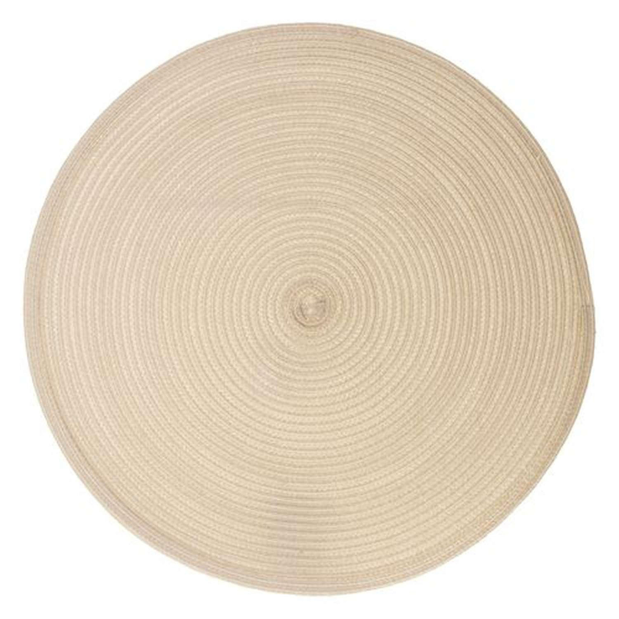 SECRET DE GOURMET Lot 6x Set de table Tressé Rond. Coloris disponibles : Jaune, Gris, Marron, Beige, Noir, Vert
