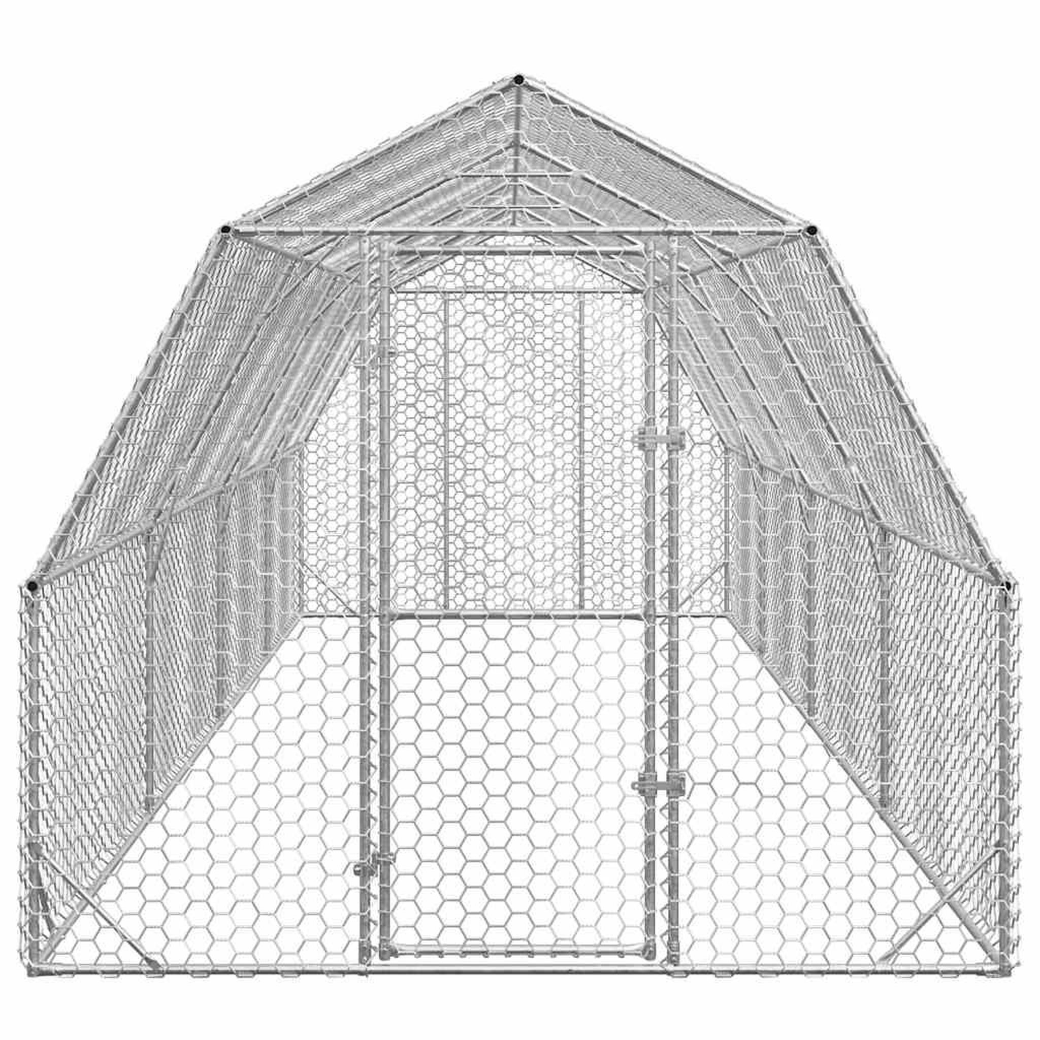 Voir la diapositive 3 : VIDAXL Poulailler 2,5x8x2,25 m acier galvanise