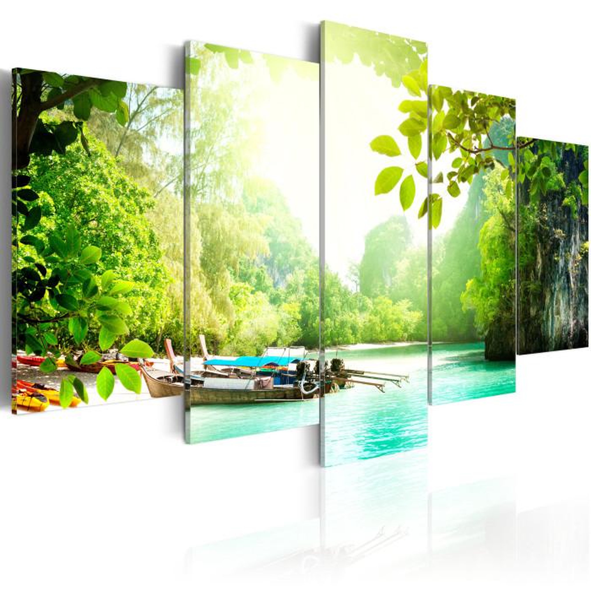 Paris Prix Tableau Imprimé  A Couvert des Arbres. Coloris disponibles : Multicolore
