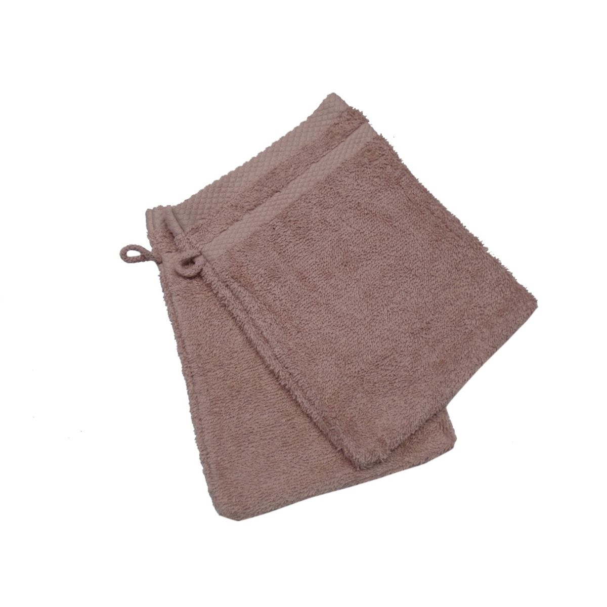 ACTUEL Lot de 2 gants de toilette unis en coton 500 g/m²