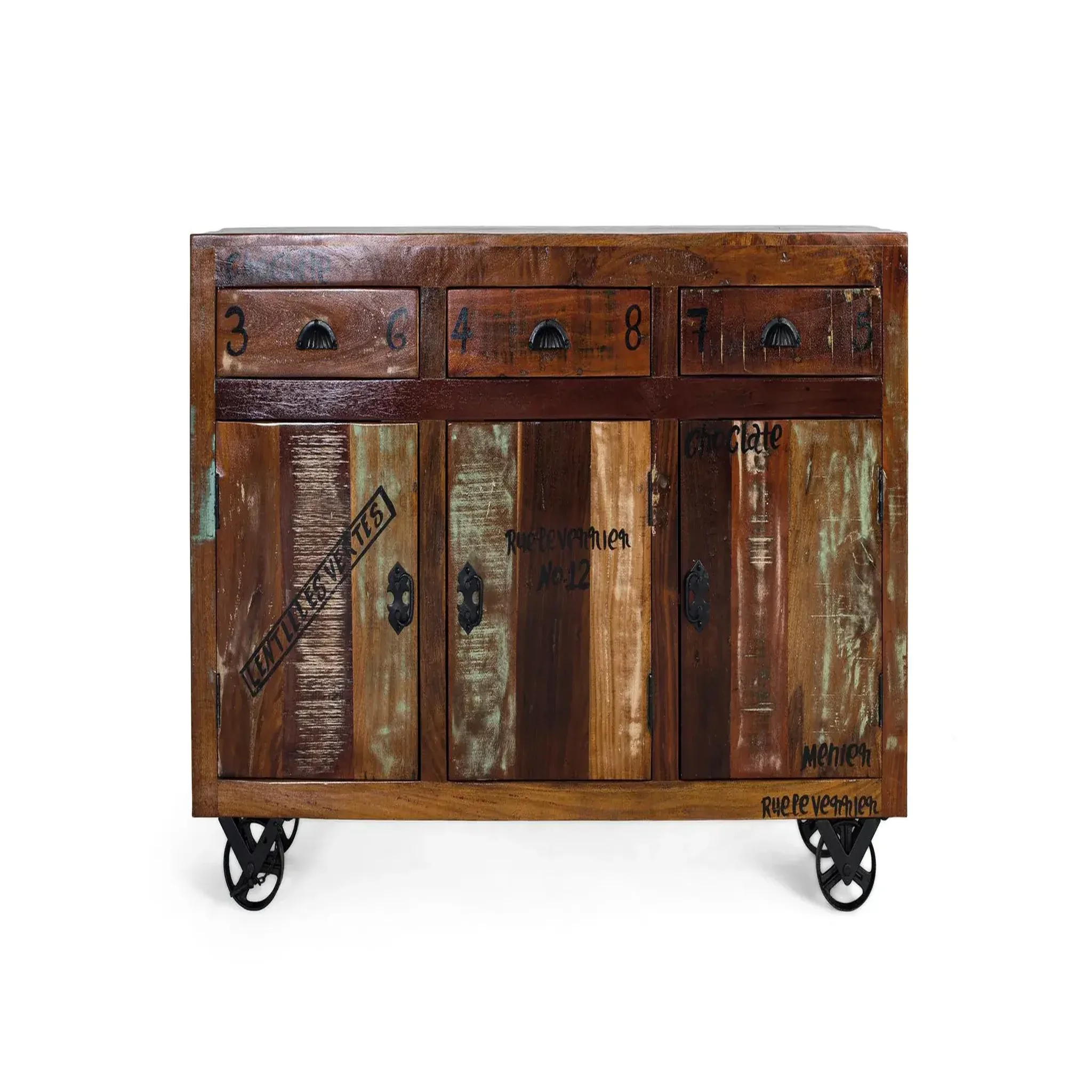 GINER Y COLOMER SL Buffet en bois recyclé 140cm style vintage moderne