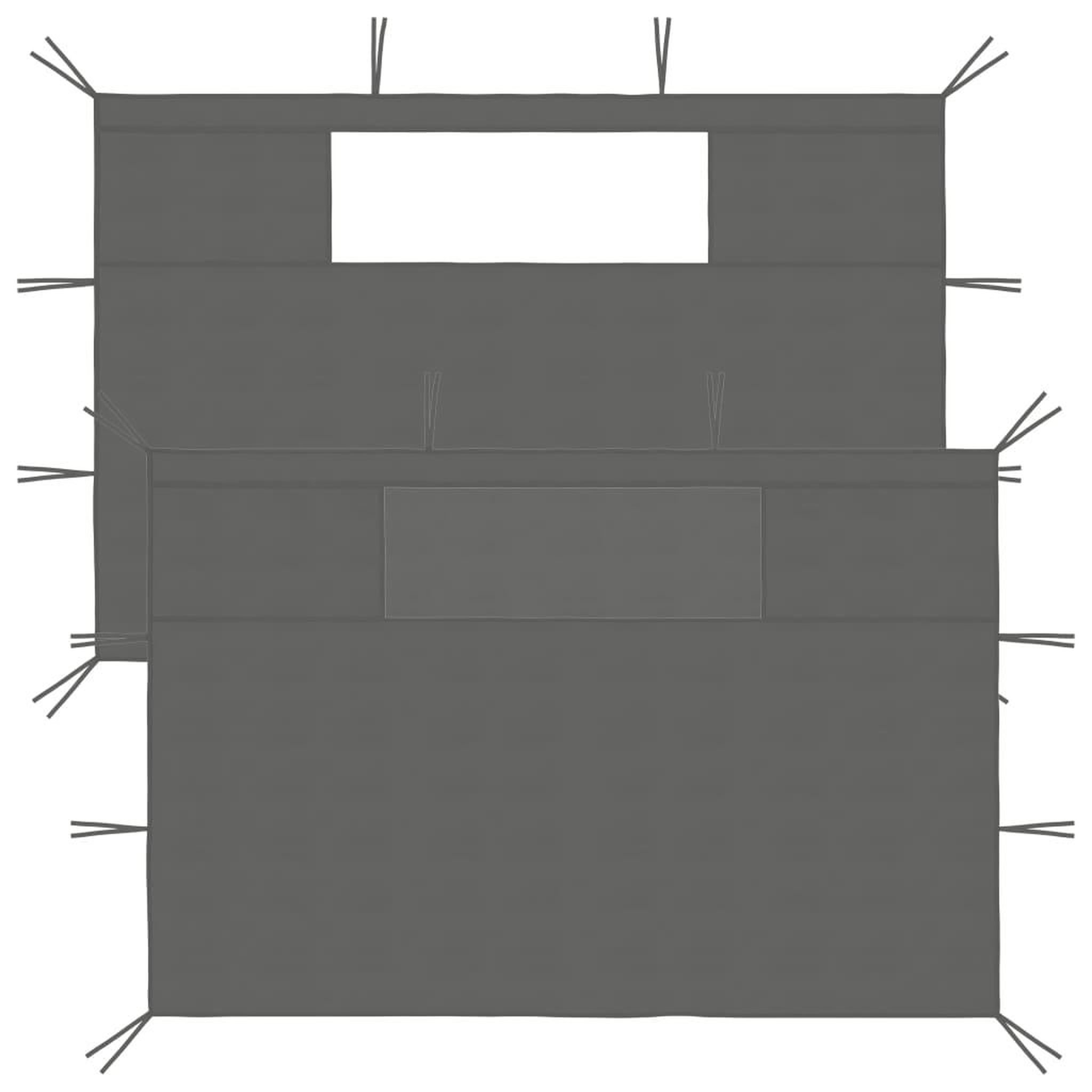 Voir la diapositive 1 : VIDAXL Parois laterales de belvedere avec fenetres 2 pcs Anthracite