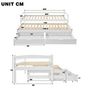 Voir la diapositive 3 : MERAX Lit gigogne 90x200(90x190)cm bois coloris blanc